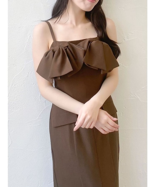 ツインリボンディティールワンピース