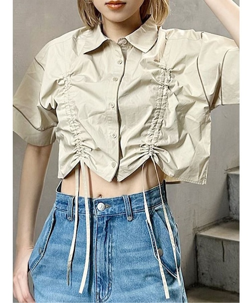 バイカラーシャーリングシャツ