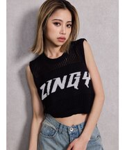 ZINGY メッシュニットタンクトップ