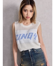 ZINGY メッシュニットタンクトップ