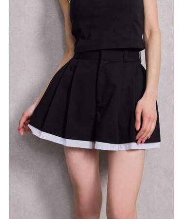 スレキデザインフレアショートパンツ