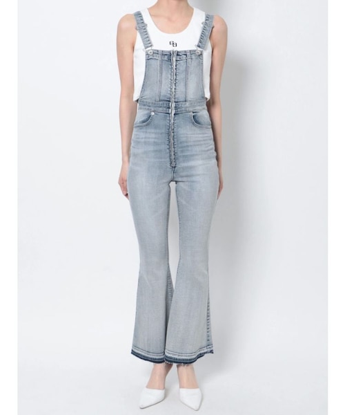 フレアZIPデニムサロペット｜マークスタイラーアウトレットの