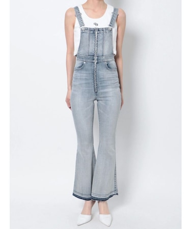 フレアZIPデニムサロペット