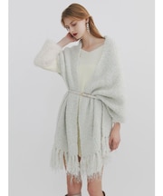 ボリュームファースリーブビットミニワンピース