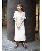 2Wayスリットニットワンピ－ス