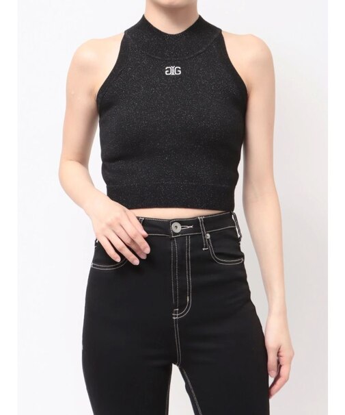 Symmetry GYDAラメアメスリニットトップス