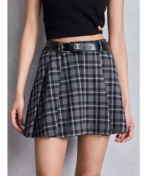 ベルトSETプリーツスカートライクショートパンツ