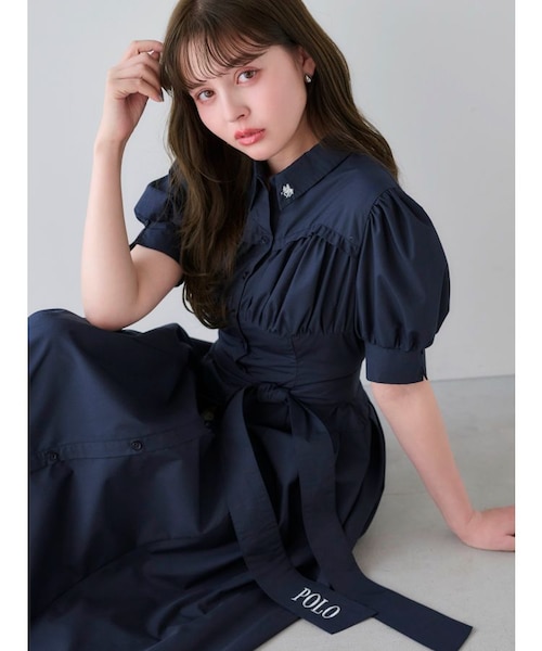 【POLOBCSコラボ】コルセットスウィッチングシャツワンピース セール】【POLOBCSコラボ】コルセットスウィッチングシャツ