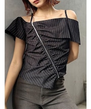 オフショルシャーリングシャツ