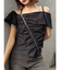 オフショルシャーリングシャツ