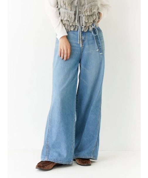 ウエストベルトデザインデニム