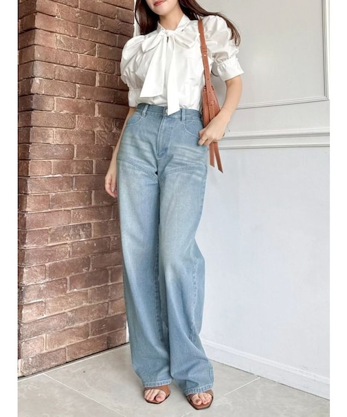 リボンネームデニムパンツ