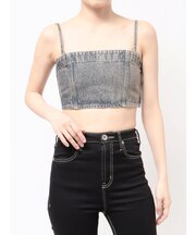 BACKレースUP Corsetデニムビスチェ