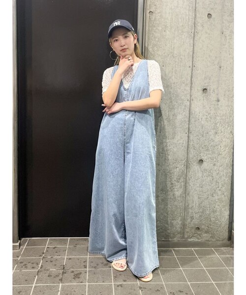 【ジュン】バックオープンデニムサロペット ジュン】バックオープンデニムサロペット バックオープンデニム