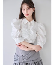 タックスリーブギャザーシャツ