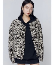 オーバーポケットレオパードブルゾン