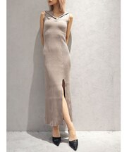 【TINY】フーディーLONG ニットワンピース