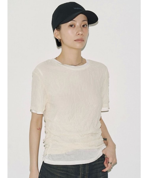 くびれ美トップス KOBE LETTUCE レディース トップス ロンT ビスチェ付き 春