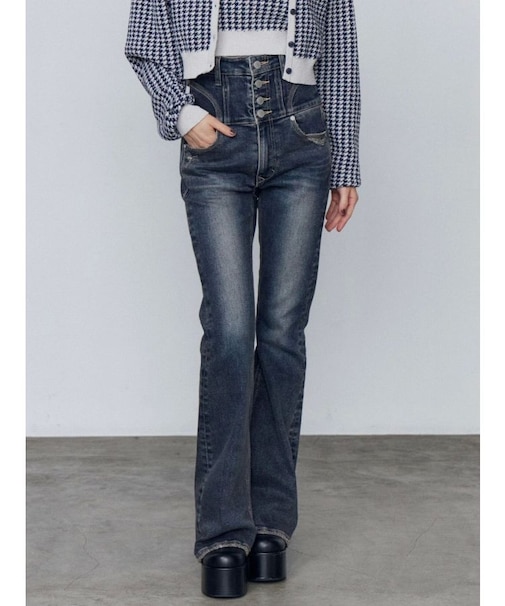 スーパーハイウエストフレアパギンス