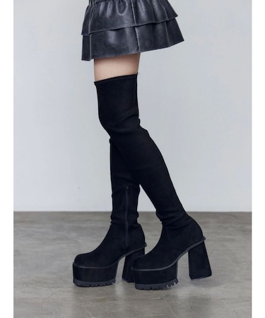 スクエアフィットロングブーツ