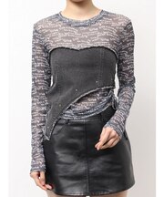 GYDAデニムシアードッキングトップス