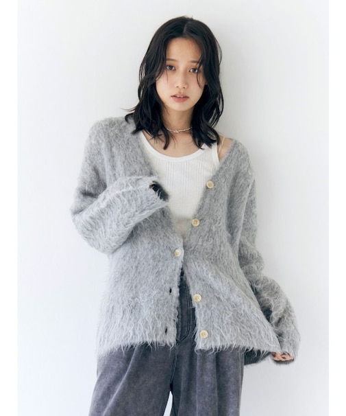 【WEB限定】カラールーズニットカーデ