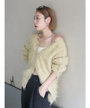 【WEB限定】カラールーズニットカーデ