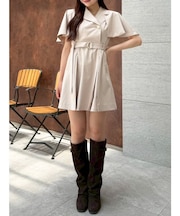 【WEB限定カラーあり】ケープトレンチミニワンピース