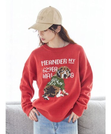 【WEB限定】ドッグモチーフジャカードニット