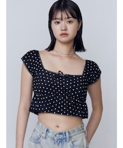 ベロアギャザーリボンタンクトップ