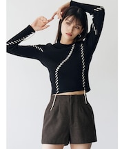 ステッチリブニット