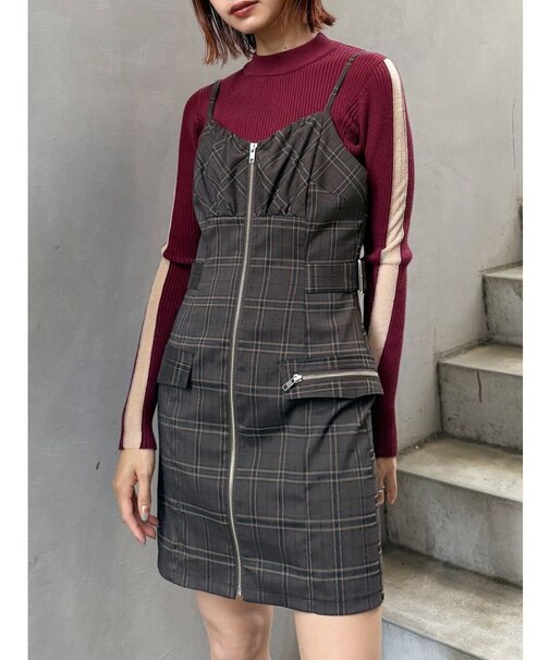 フロントZIPミニジャンスカ