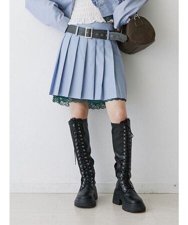 ベルトヘムレースミニスカート【セットアップ対応】