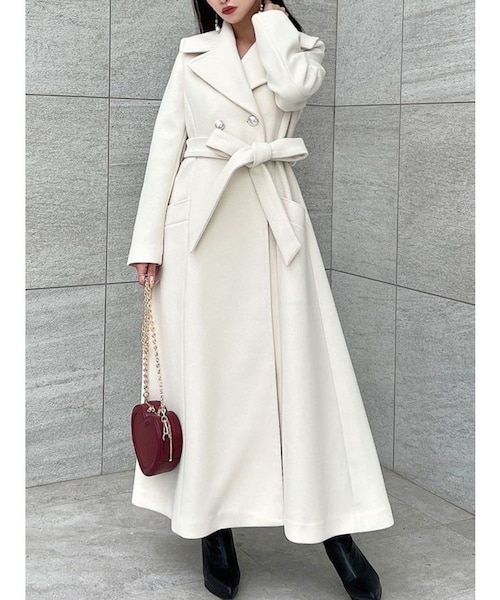 【MARNI】ノーカラーコート　ライトコート　フレアシルエット　Aライン　38 ウールとカシミア コート、シアリングカラー | Marni