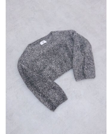 クロップドラメニットプルオーバー