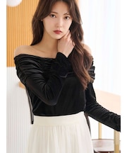 シャーリングベロアカットソー