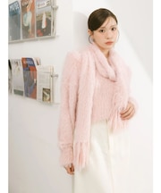 ロングシャギーマフラーセットニット