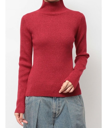 ベーシックカラーハイネックニット