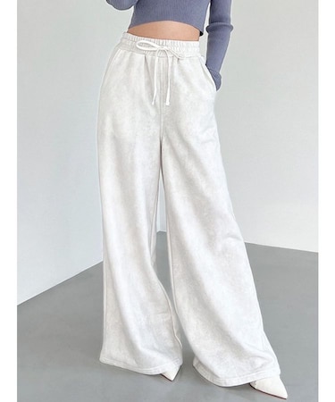 ワイドレッグスウェットパンツ【セットアップ着用可能】