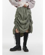 アシメギャザーミディスカート