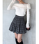 チェックミニフレアスカート【セットアップ着用可能】