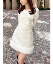 フェイクファーミニスカート【セットアップ着用可能】