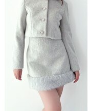 フェイクファーミニスカート【セットアップ着用可能】