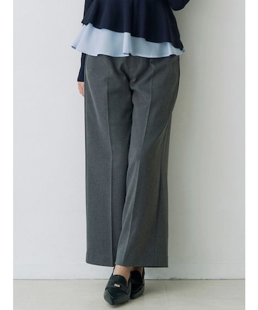 フェイクウール折返しベルトパンツ