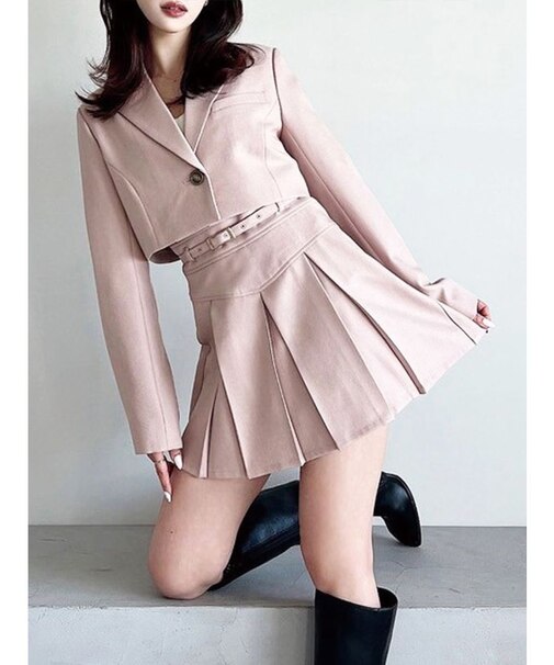 クロップドジャケット【セットアップ着用可能】