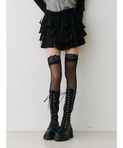 ベロアラインティアードミニスカート【セットアップ対応】