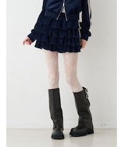 ベロアラインティアードミニスカート【セットアップ対応】