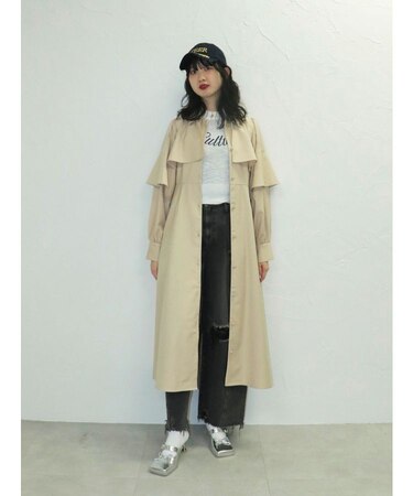 ケープロングコートワンピース