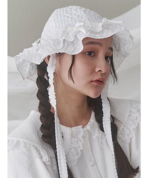 ribbonフリルハット｜マークスタイラーアウトレットの