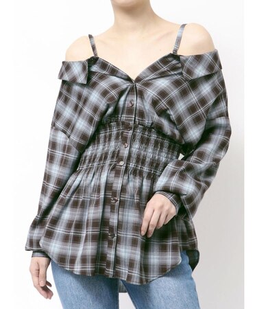 2WAYウエストシャーリングフィットシャツ